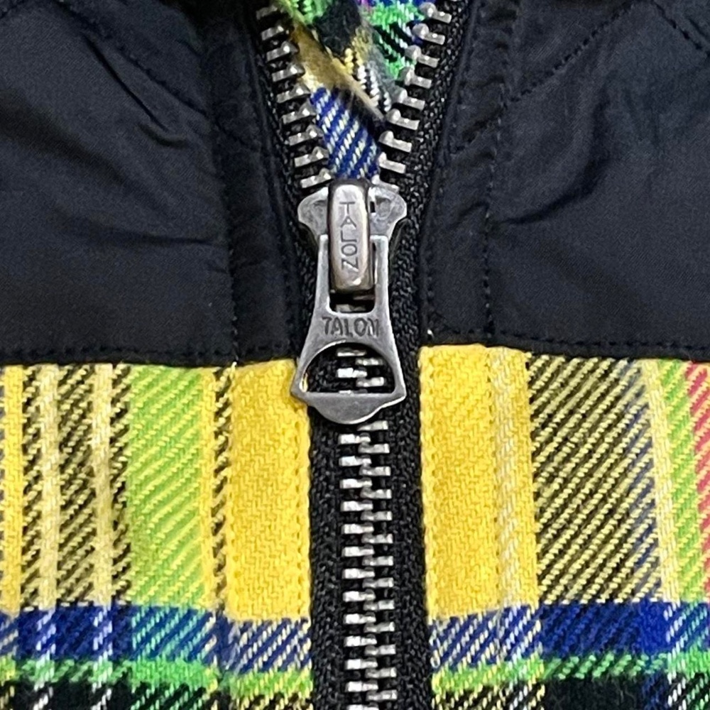 Polo Ralph Lauren Yellow Plaid Flannel Half Zip Quilted Shirt Jacket Size XL - Picture 3 of 8